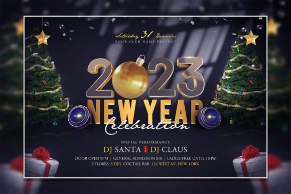 Celebrate the New Year with a Customizable Party Poster