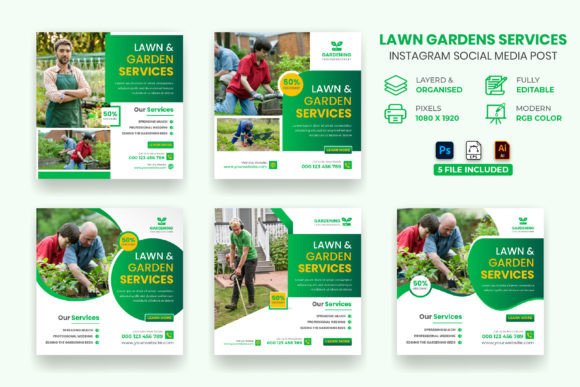 Effortless Branding: The Lawn Garden Services Social Media Post
