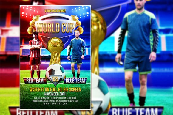 Game Day Graphics: Instant Download Football Flyer Template