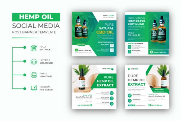 Hemp Oil CBD Product Social Media Post: Elevate Your Brand