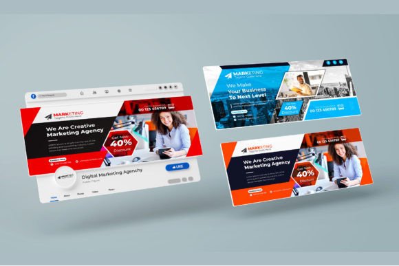 Master Your Brand's First Impression with a Futuristic Social Media Cover Page Template