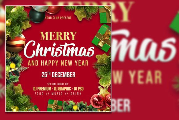Merry Christmas Square Flyer: Your Instant Holiday Marketing Tool