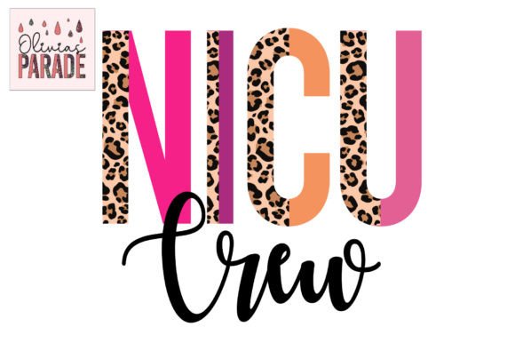 Nicu Crew Leopard Print Nurse PNG: Bold Design for Healthcare Heroes