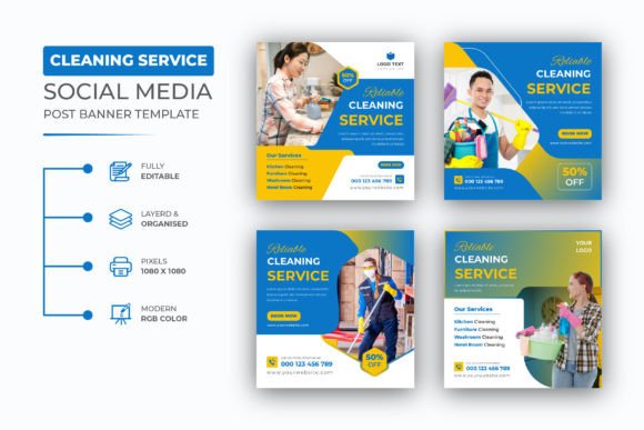 Sparkling Results: Professional Social Media Graphics for Your Cleaning Business