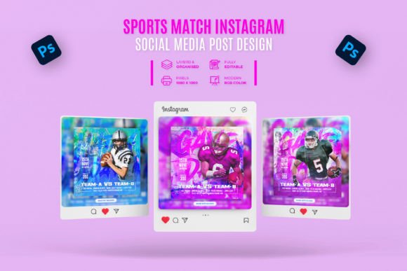 Sports Match Social Media Square Banner: Score Big Online